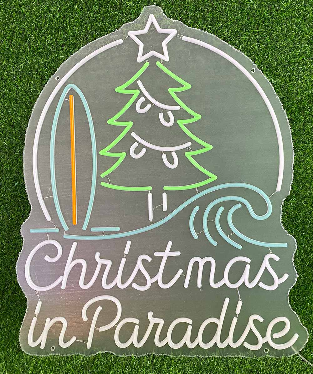 Christmas in Paradise Neon Sign