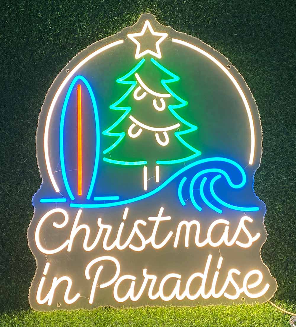 Christmas in Paradise Neon Sign