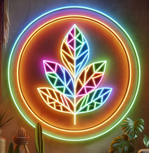 circle of nature neon sign