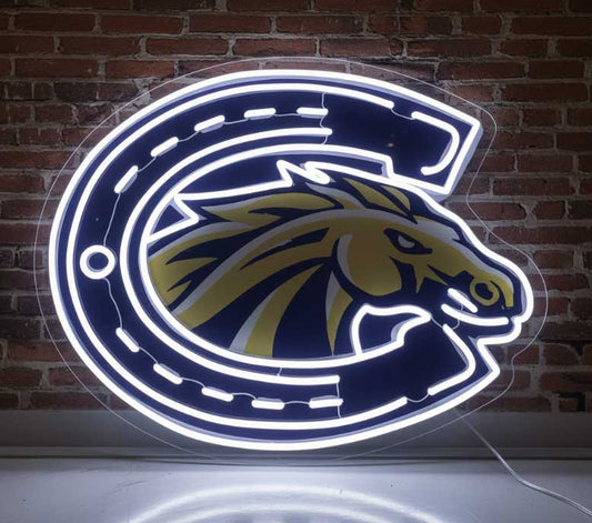 Colts Horseshoe Horse Neon Sign