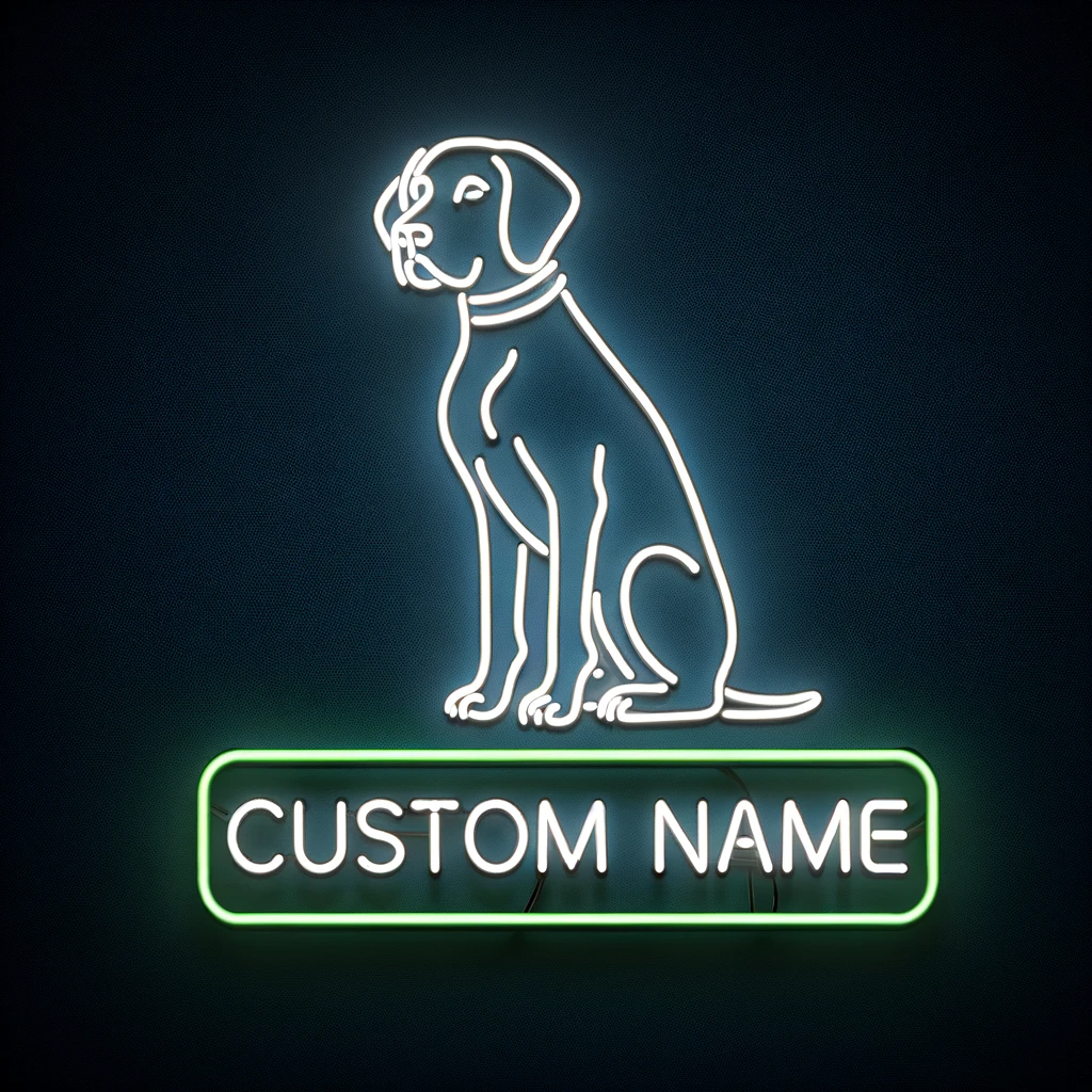 custom name german shorthaired pointer neon sign