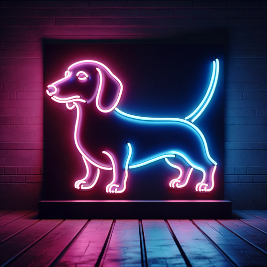 dachshund neon sign