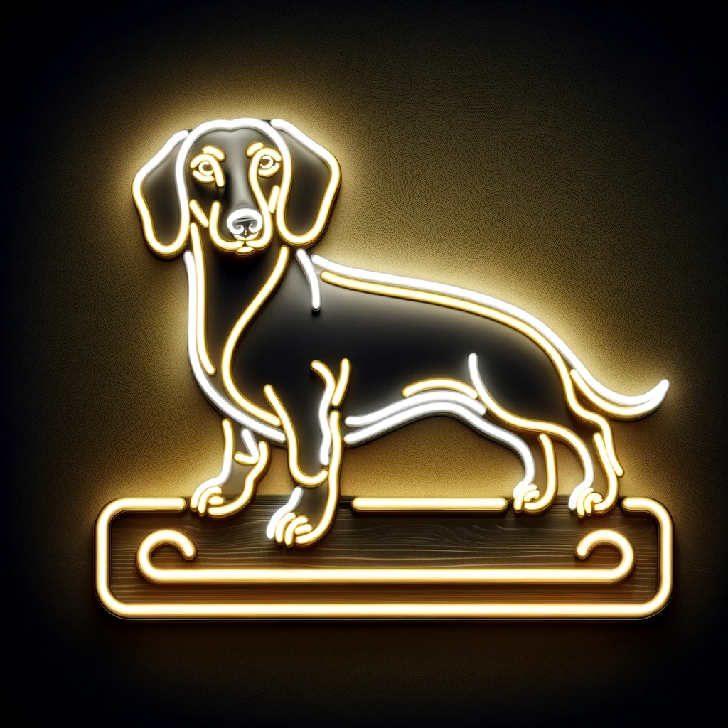 dachshund neon sign