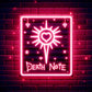 death note heart neon sign