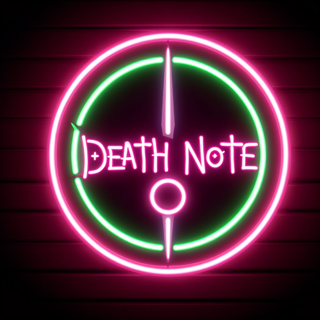 death note neon sign