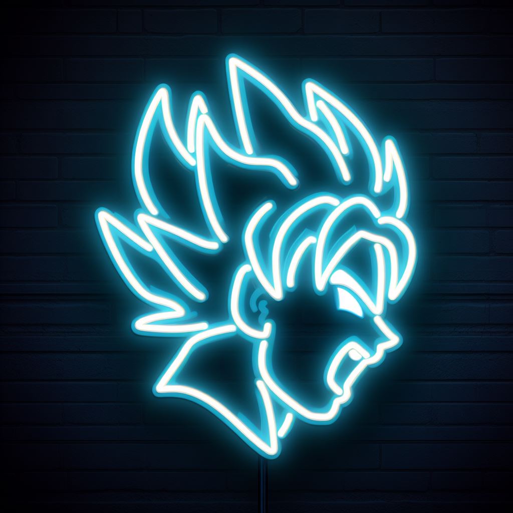 angry dragon ball neon sign