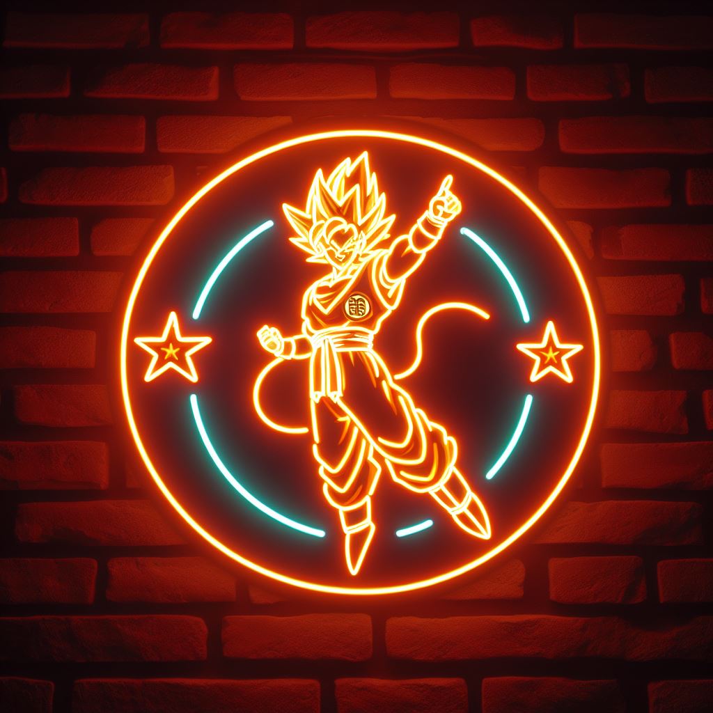 dragon ball stars neon sign