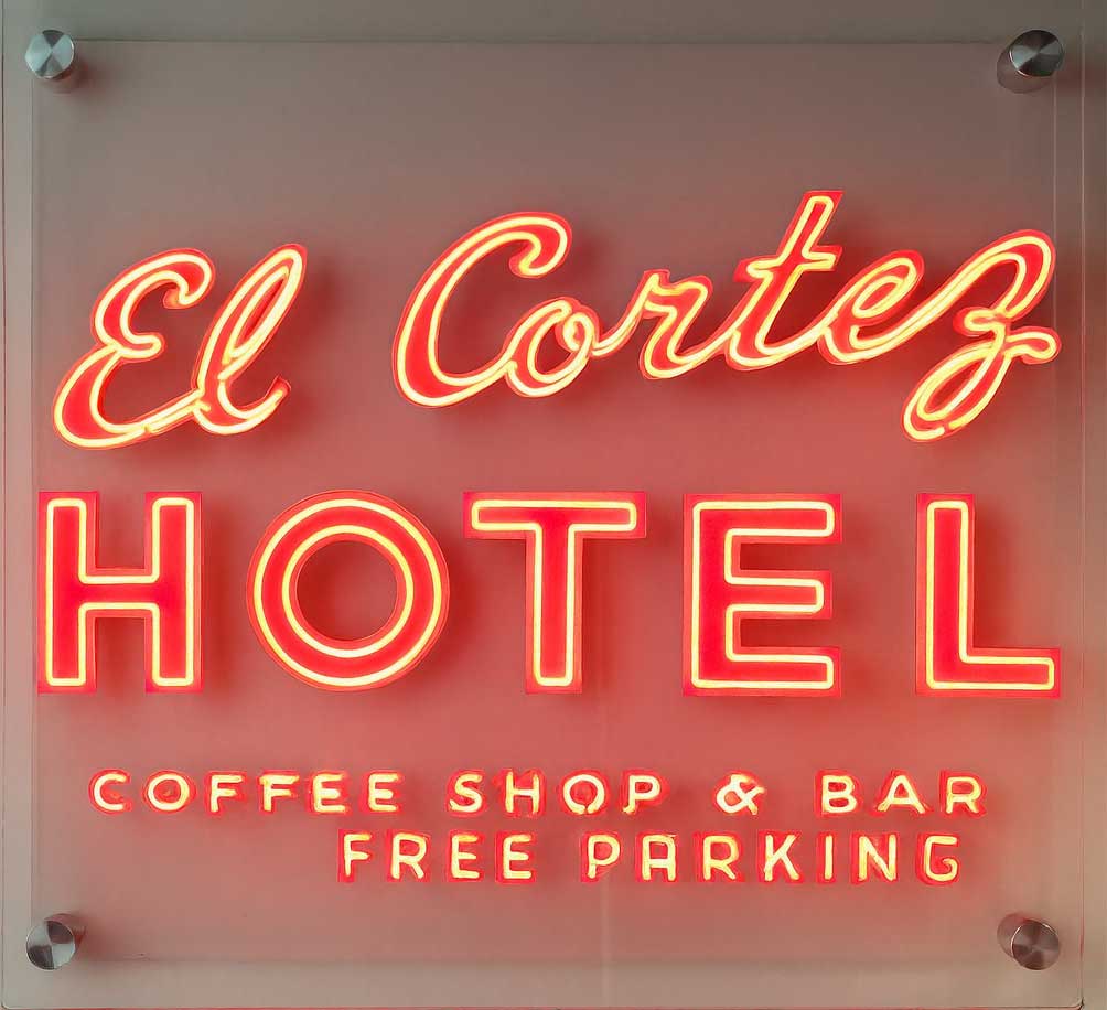 El Cortez Hotel Neon Sign