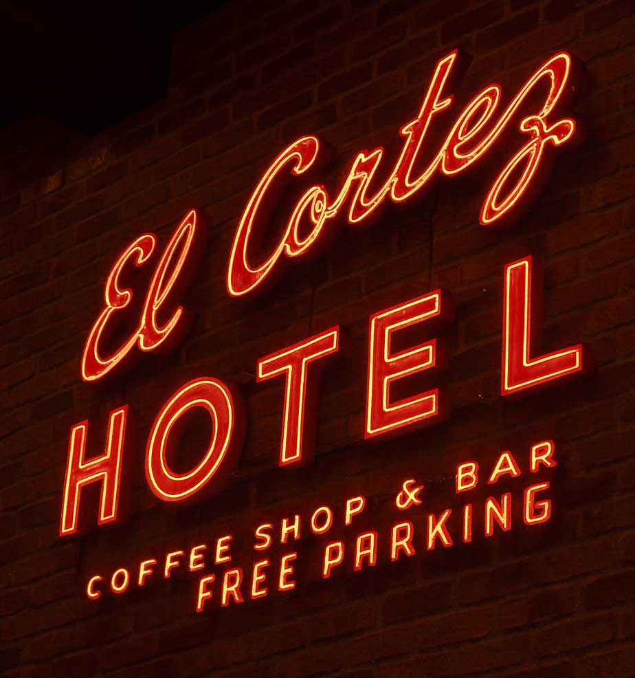 El Cortez Hotel Neon Sign