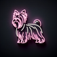 elegant yorkshire terrier neon sign