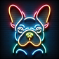 french bulldog neon sign