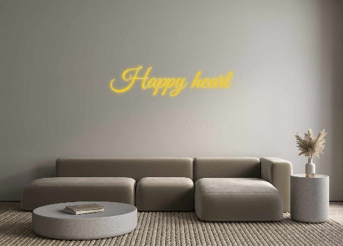 Custom Neon: Happy heart