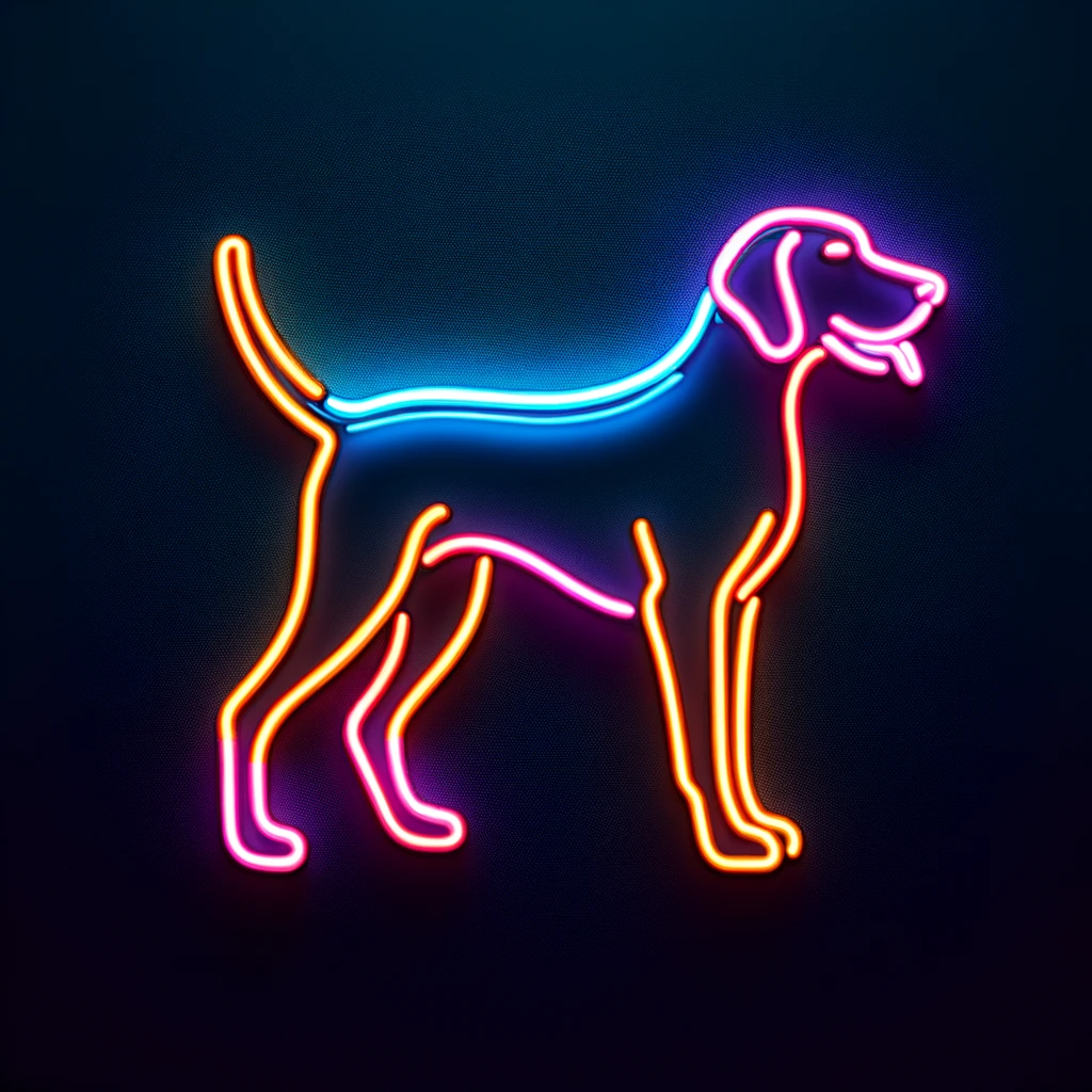 german shorthaired pointer neon sign