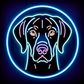 loyal german shorthaired pointer neon sign