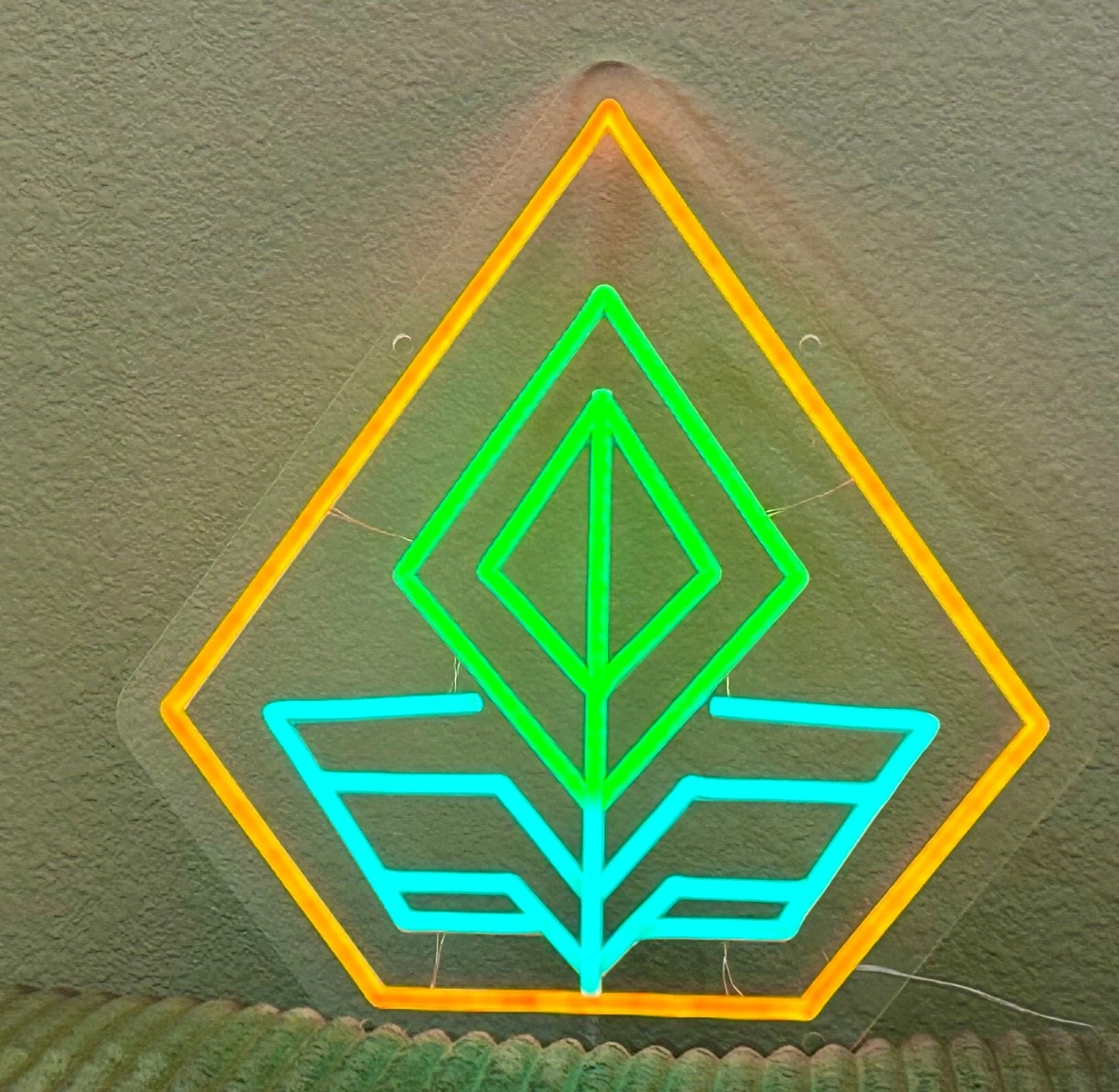 growth geometric neon sign