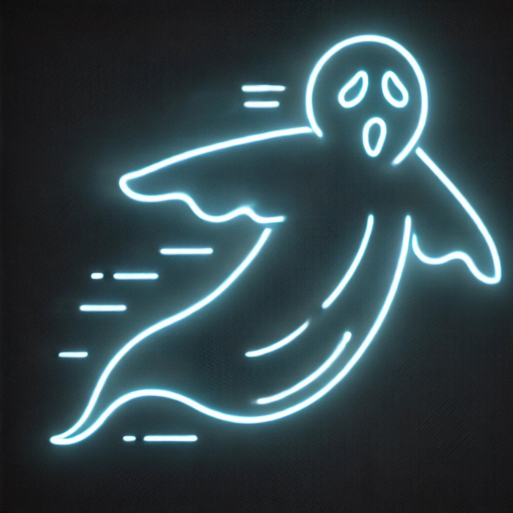 halloween ghost neon sign