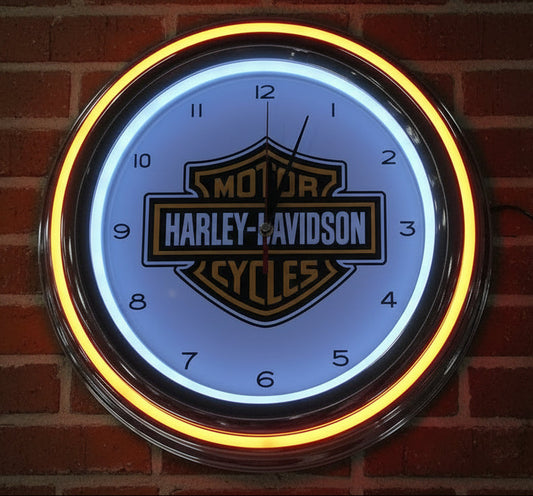 Harley Davidson Neon Clock