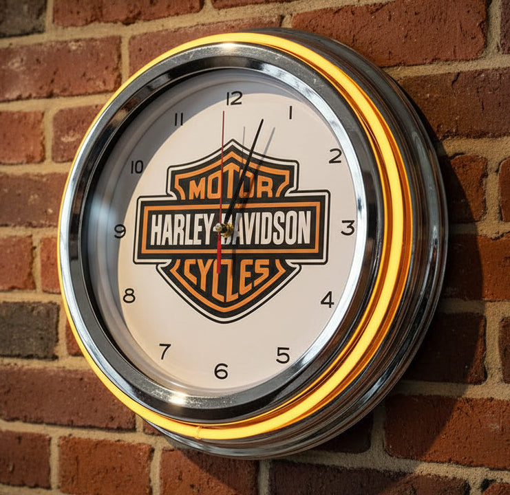 Harley Neon Clock