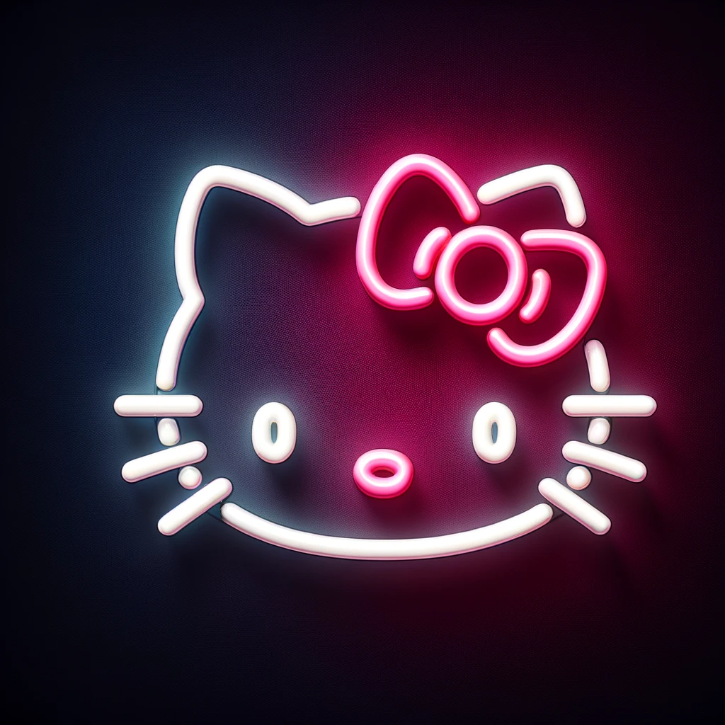 Hello Kitty Head Neon Sign