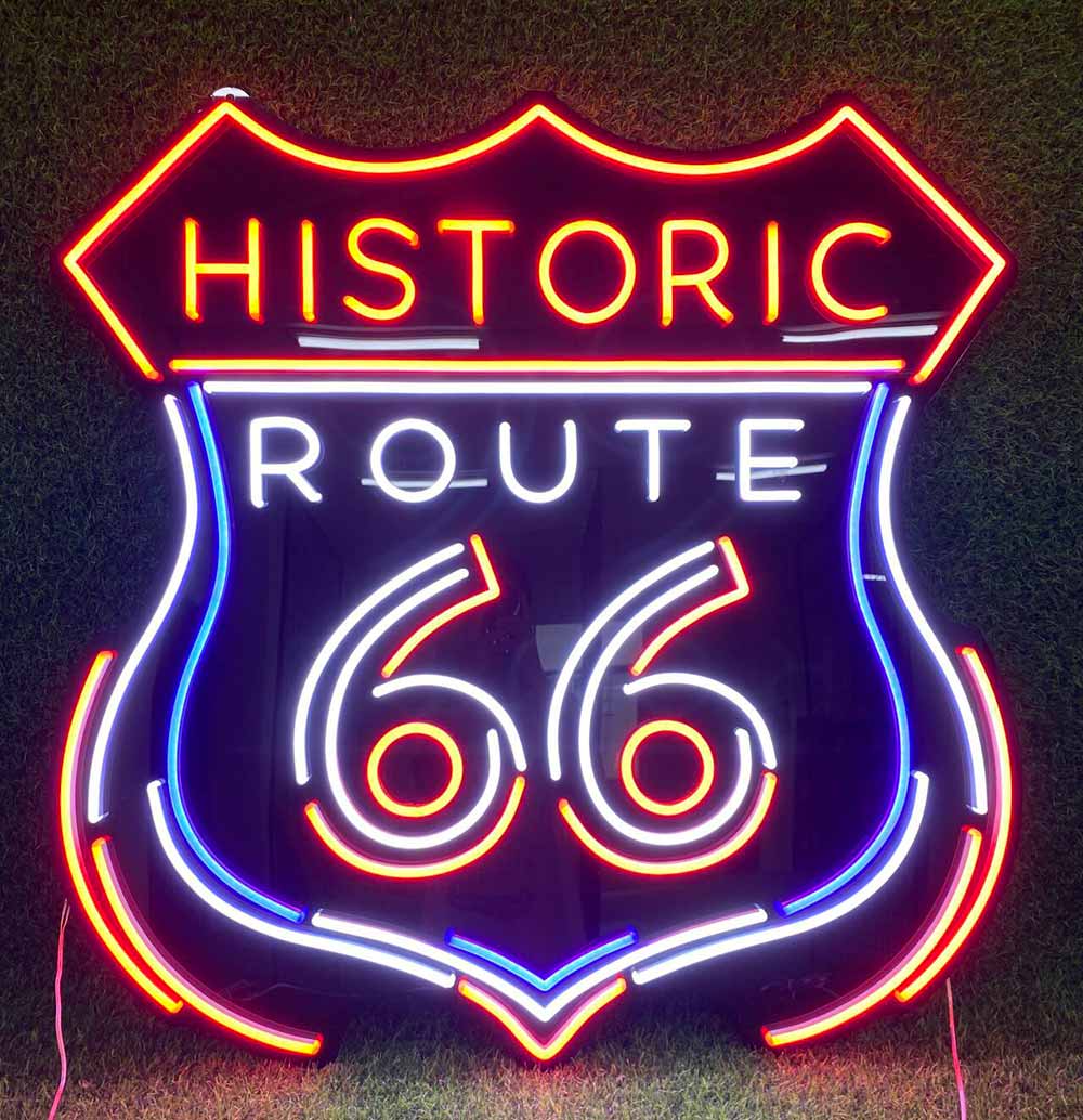 Historic Route 66 Neon Sign