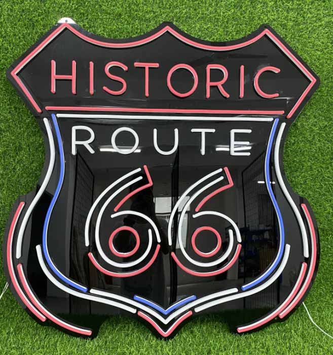 Historic Route 66 Neon Sign