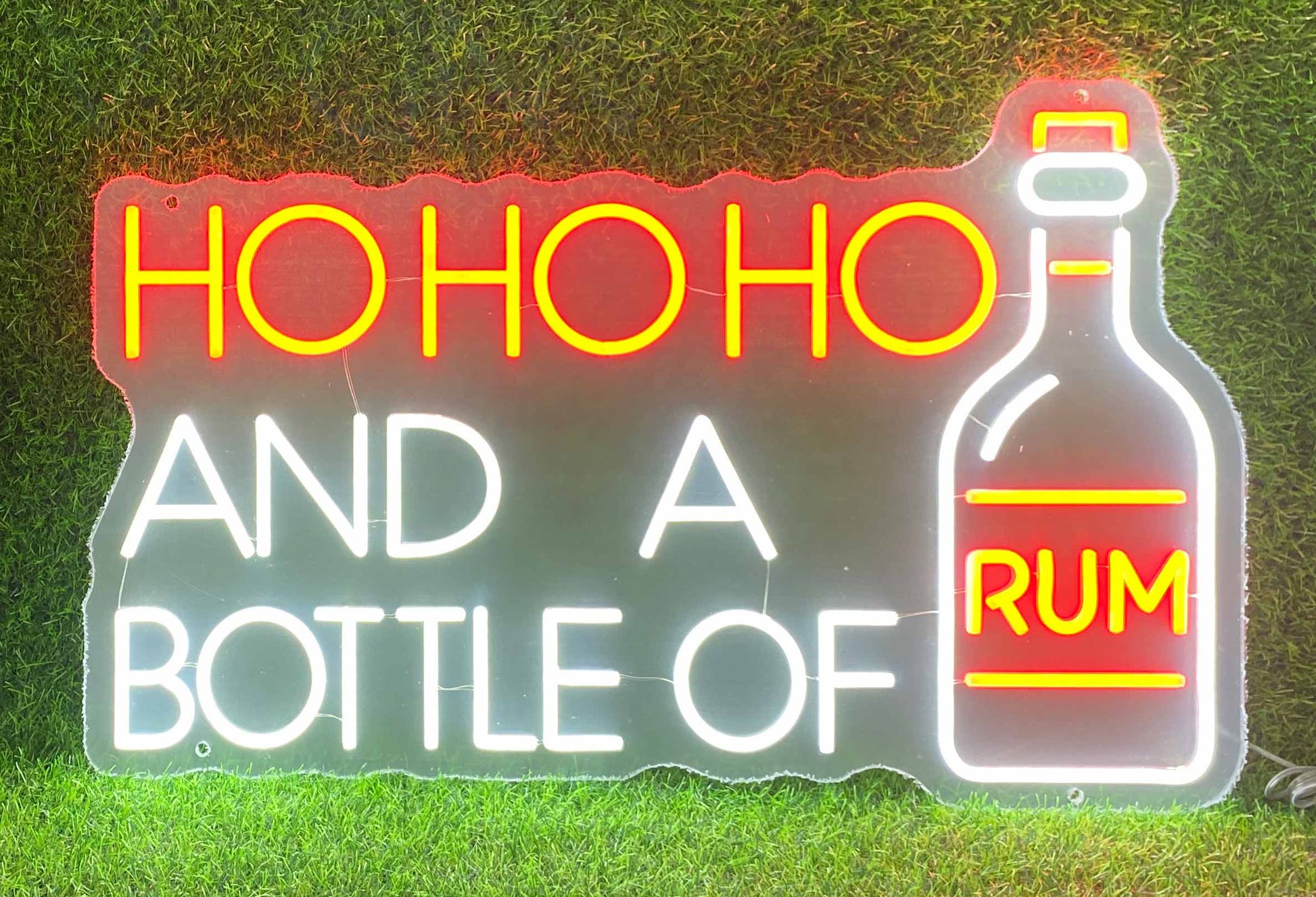 Ho Ho Ho And A Bottle Of Rum Neon Sign