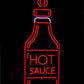 Hot Sauce Bottle Neon Sign