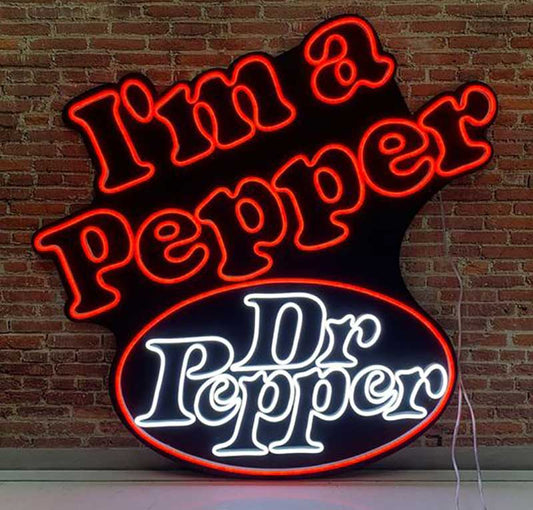 I'm a Pepper Dr Pepper neon sign
