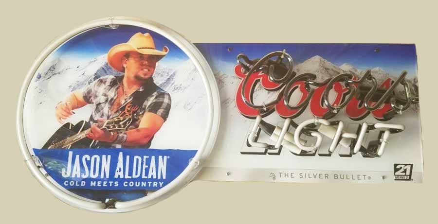 Jason Aldean Coors Light Neon Sign