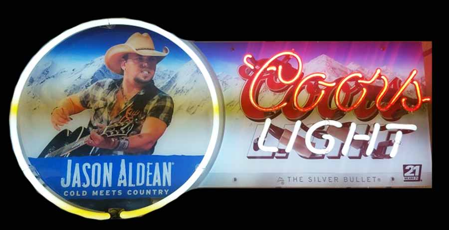 Jason Aldean Coors Light Neon Sign