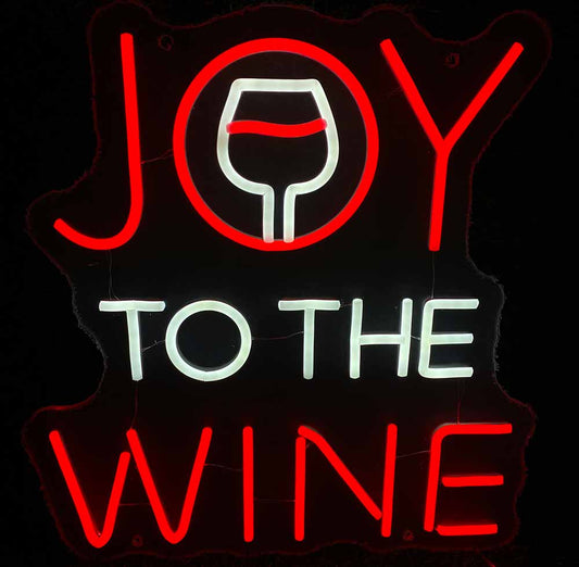 Joy To The Wine Neon Light