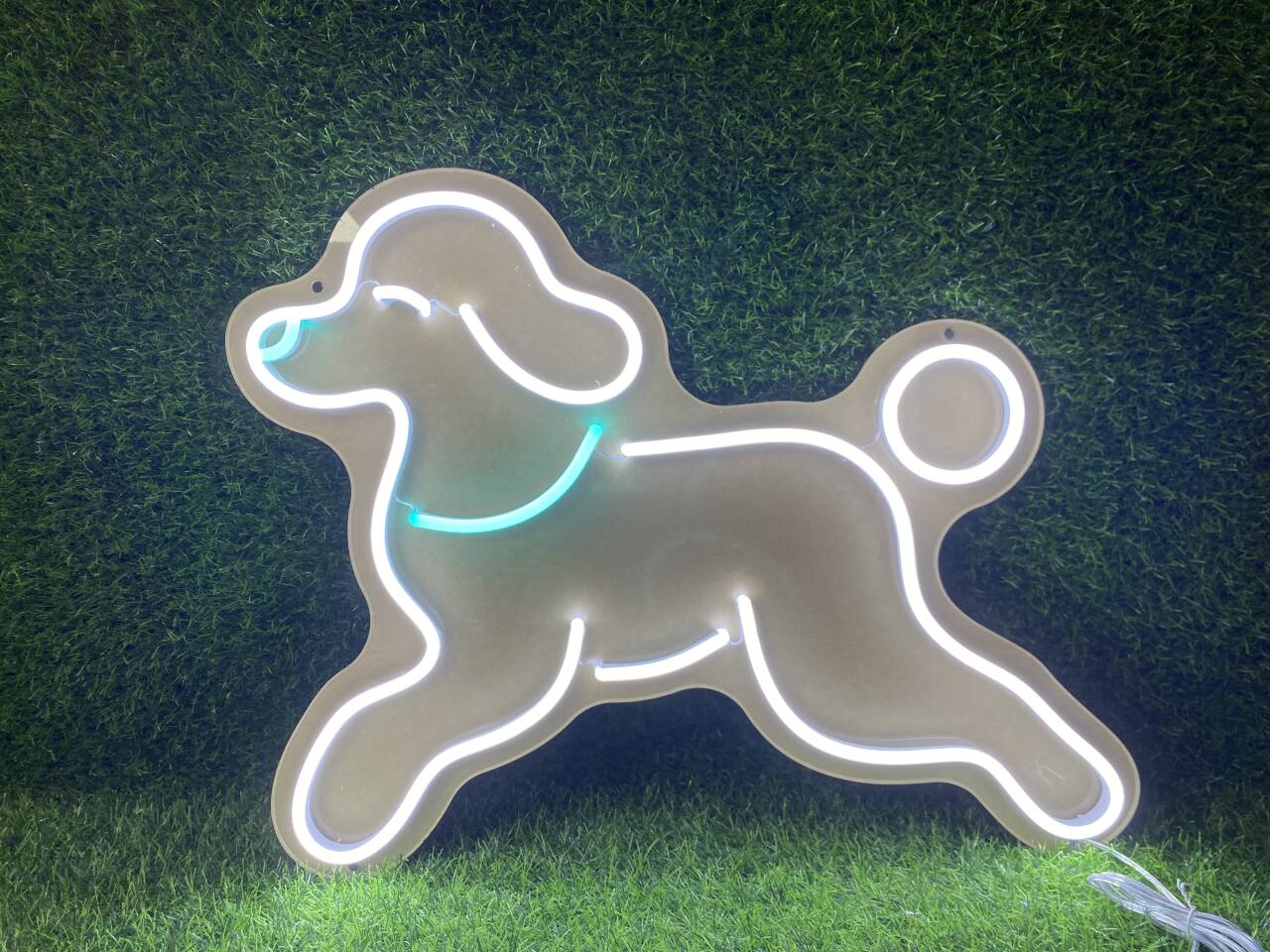 Jumping Poodle Neon Sign