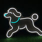 Jumping Poodle Neon Sign