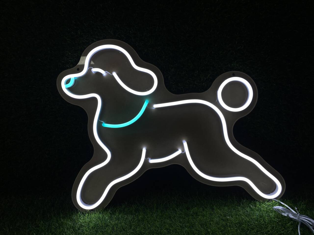 Jumping Poodle Neon Sign