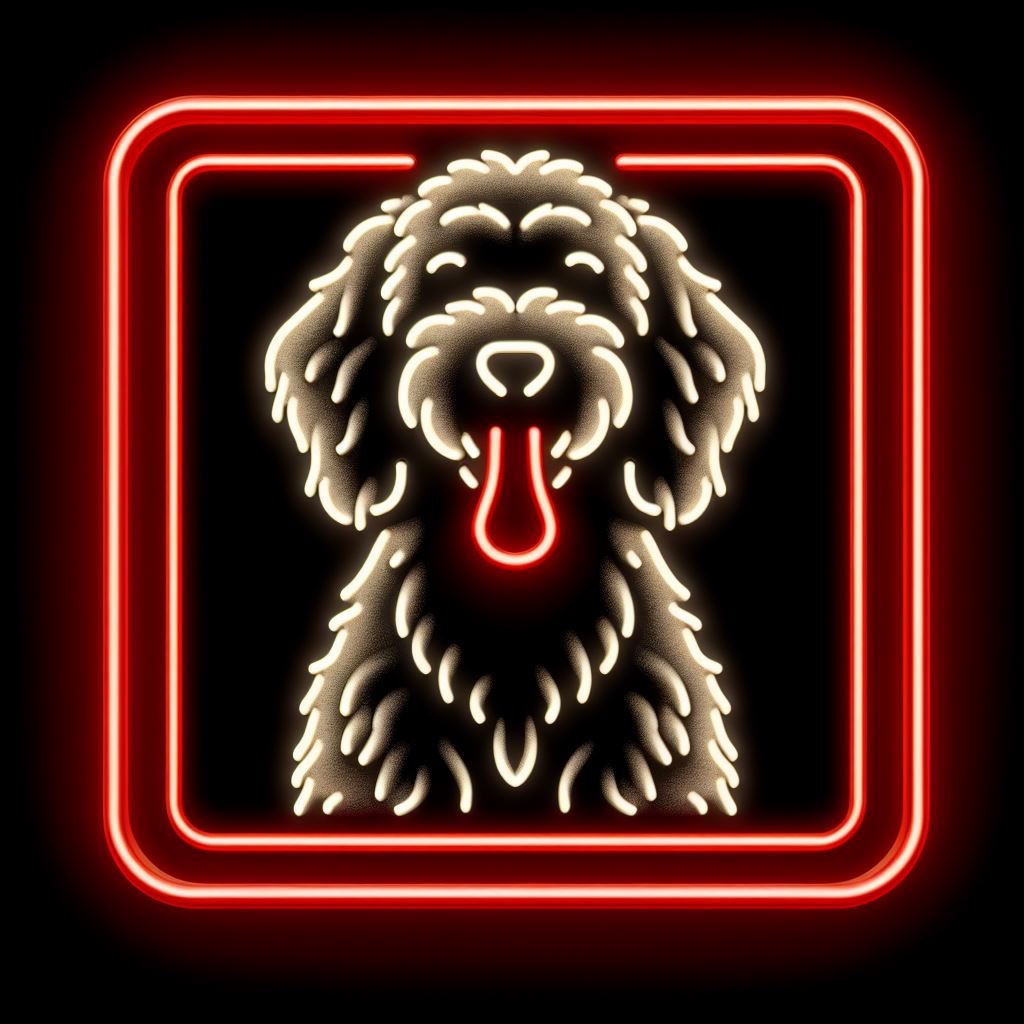 labradoodle neon sign