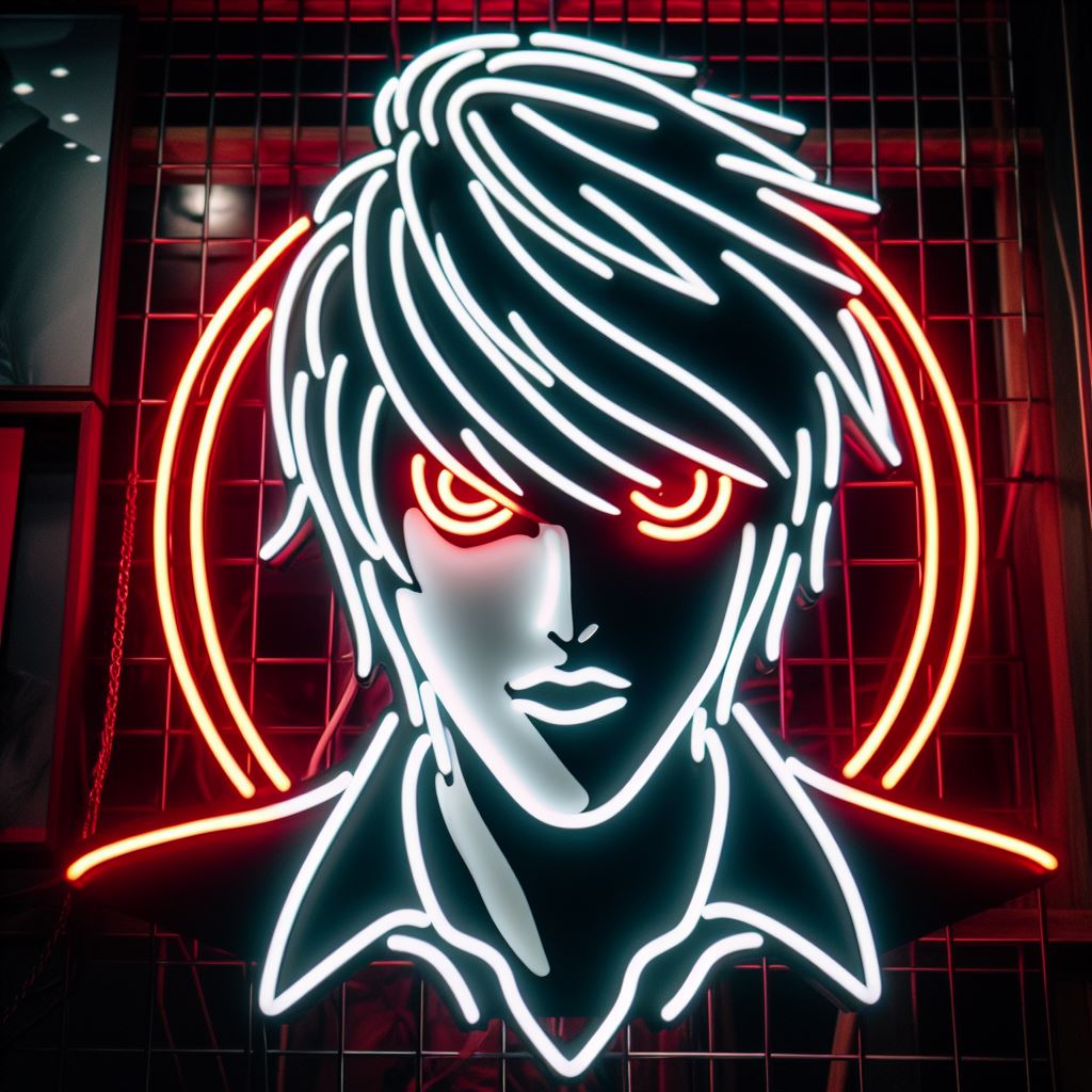 light yagami death note neon sign