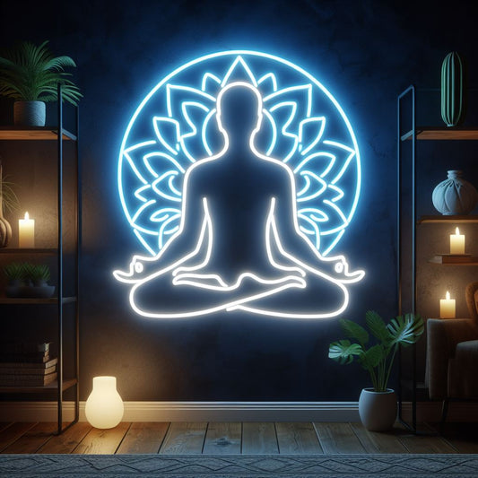 meditation neon sign
