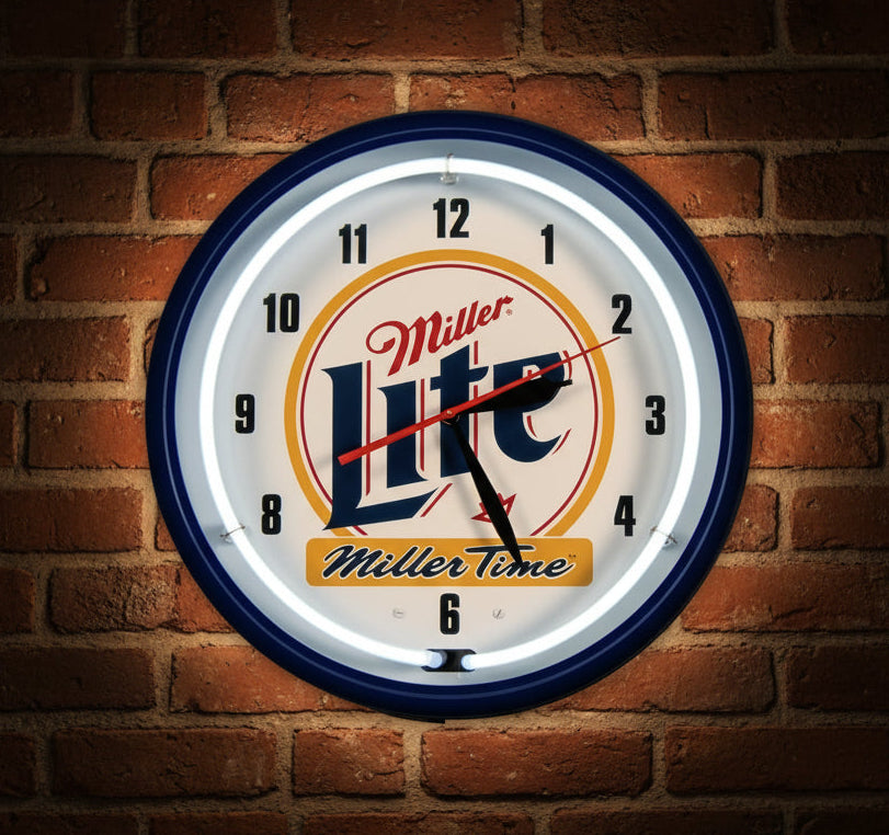 Miller Lite Neon Clock