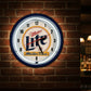 miller lite neon clock