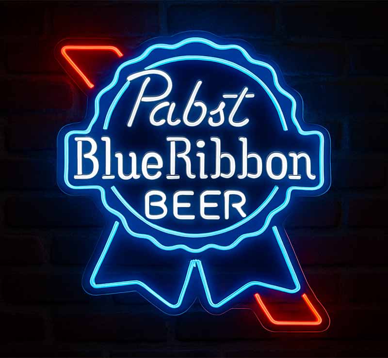 Pabst Blue Ribbon Lager Ale Neon Sign