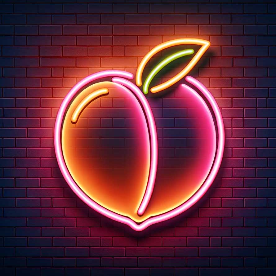 Peach Neon Sign
