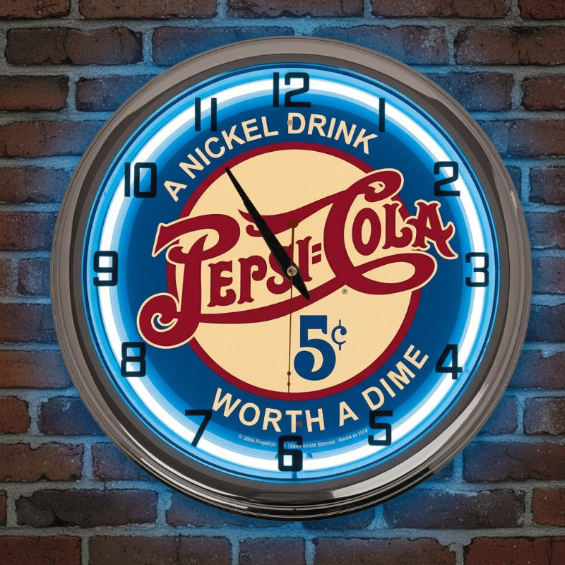 Retro Pepsi Cola Neon Clock – NeonSignly.com