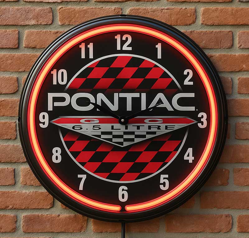 Pontiac Neon Clock