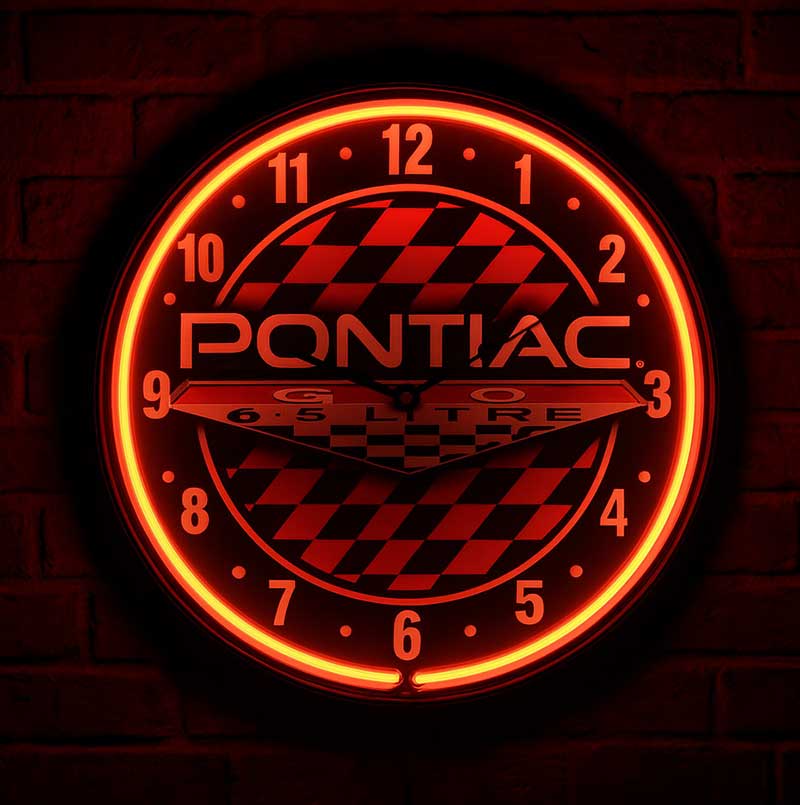 Pontiac Neon Wall Clock