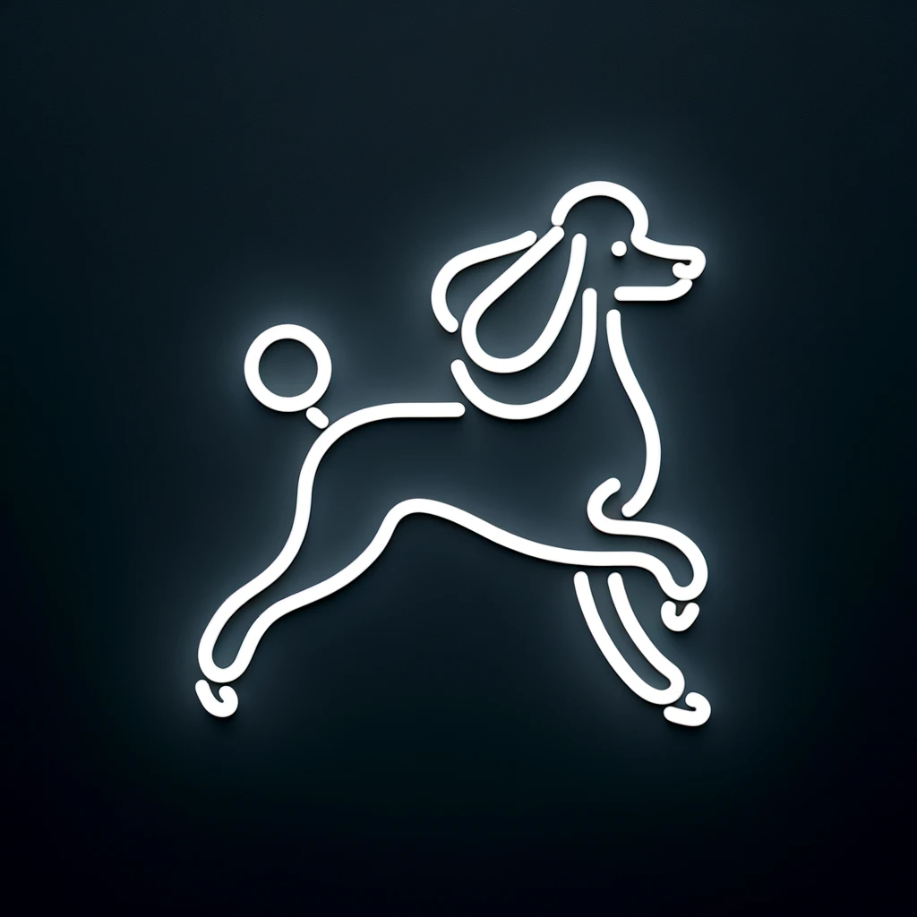poodle neon sign