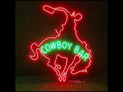 Cowboy Bar Neon Sign Video