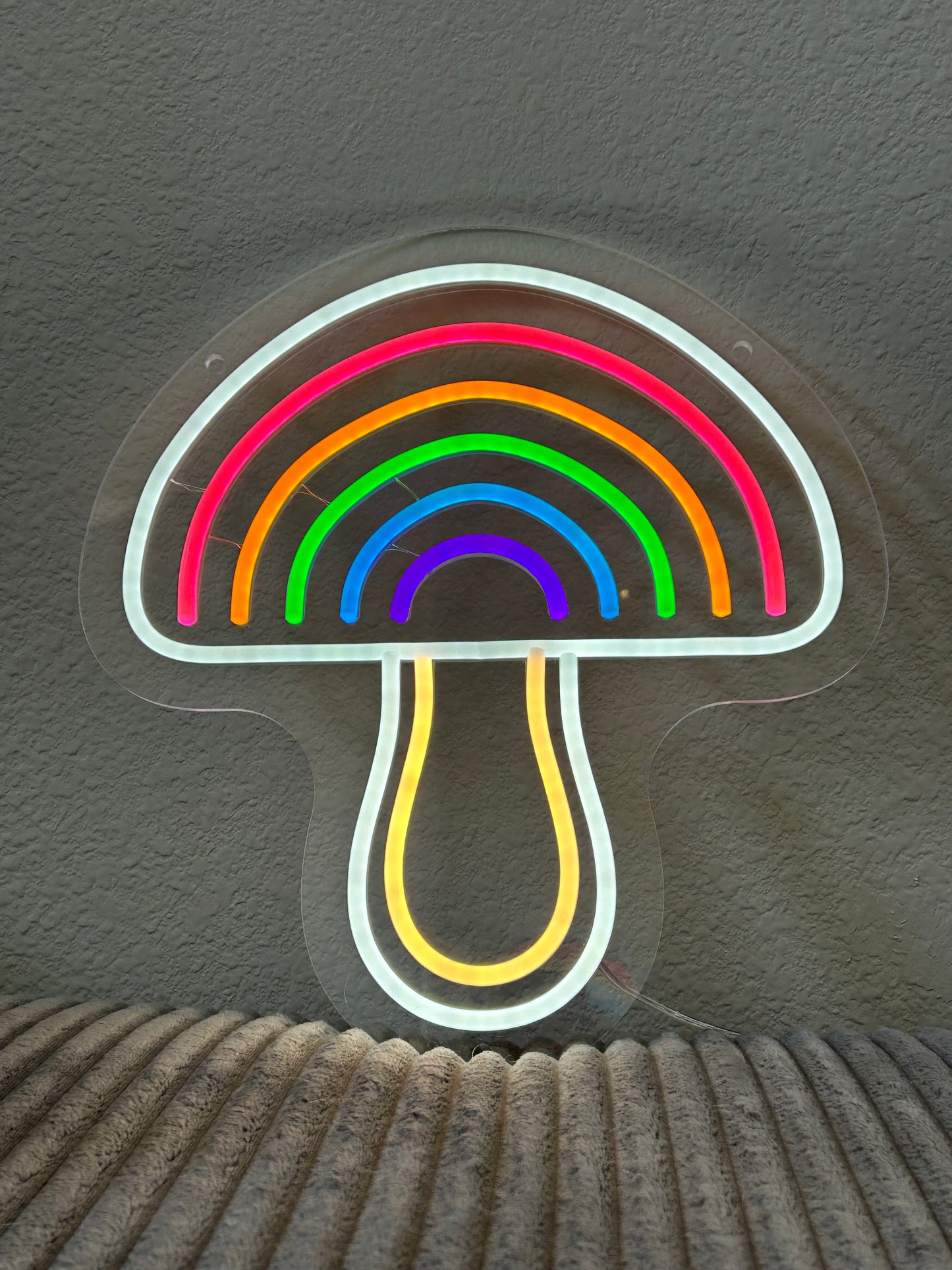 Rainbow Mushroom Neon Sign