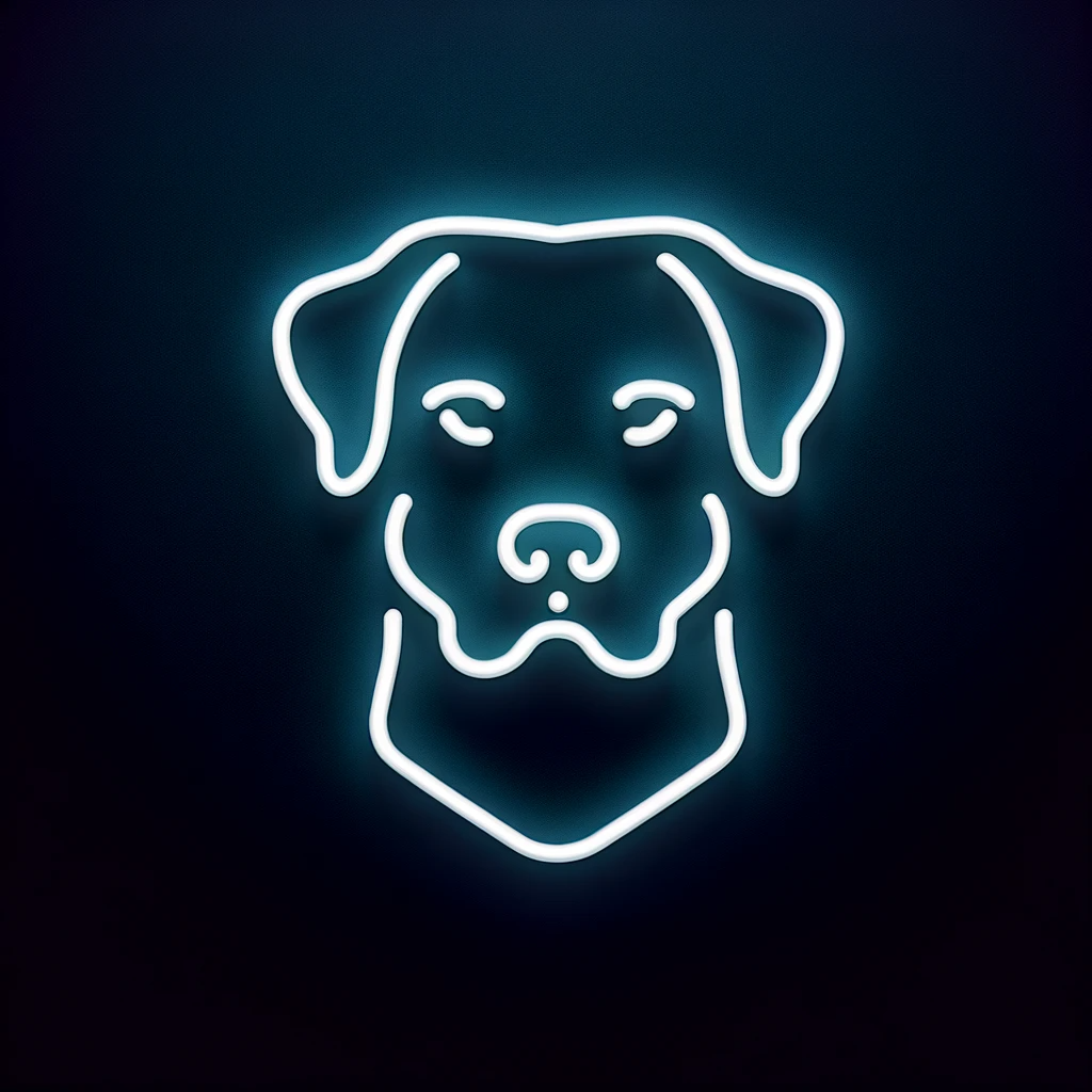 rottweiler head neon sign