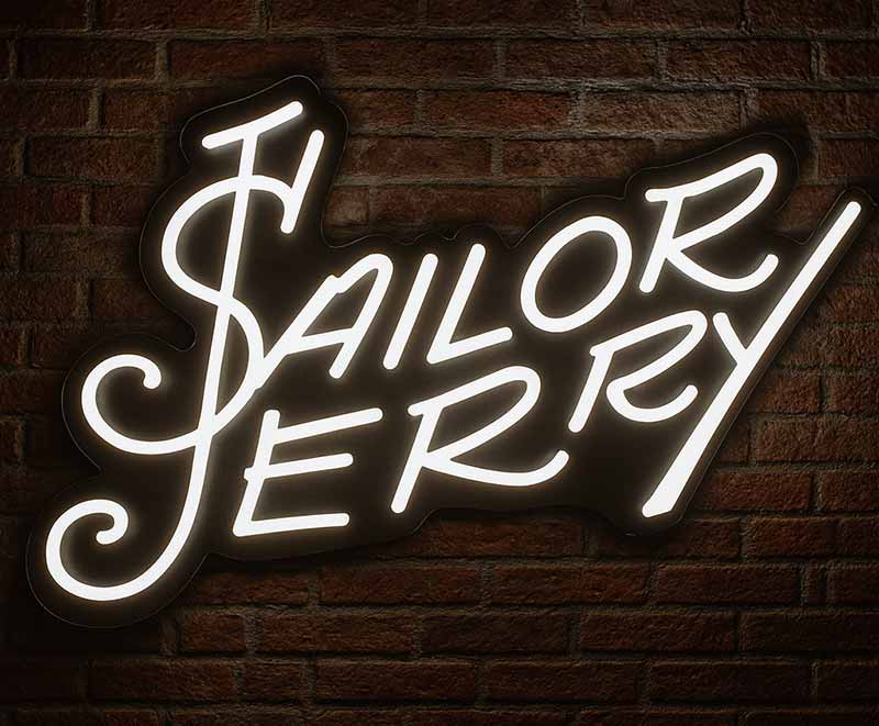 Sailor Jerry Logo Neon Sign