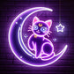 sailor moon luna cat neon sign